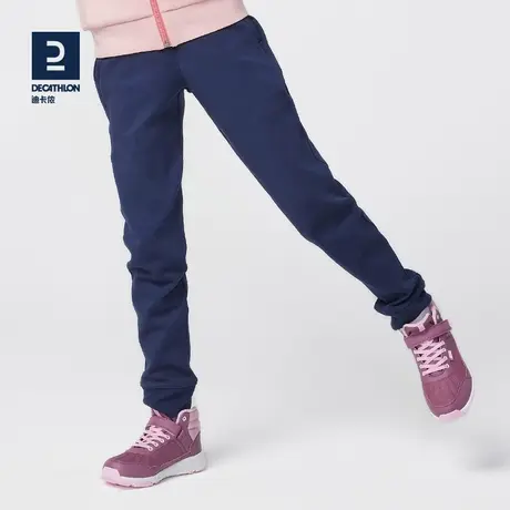 迪卡侬儿童女款长裤保暖秋冬体育裤子运动裤跑步吸汗透气KIDC商品大图