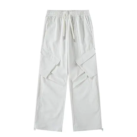 Nuthink美式复古大口袋工装裤抽绳裤直筒休闲裤裤子潮牌男潮长裤商品大图