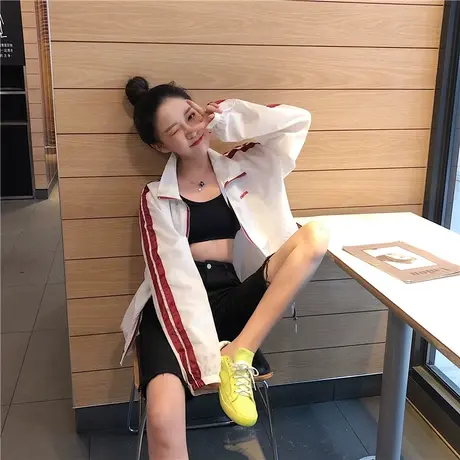 外套潮ins春季2021新款女装学生韩版宽松森系oversize夏季防晒衣商品大图