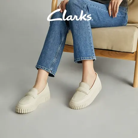 【U先试用勿拍】Clarks其乐街头女鞋2024春季新款乐福鞋小白鞋图片