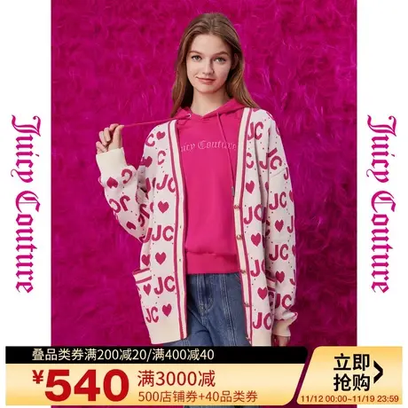 Juicy Couture橘滋23秋冬新款金属扣女式毛衣外套图片