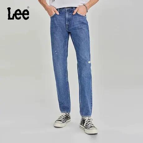 Lee商场同款23早秋新品705标准锥形浅蓝色复古男牛仔裤LMB1007052图片