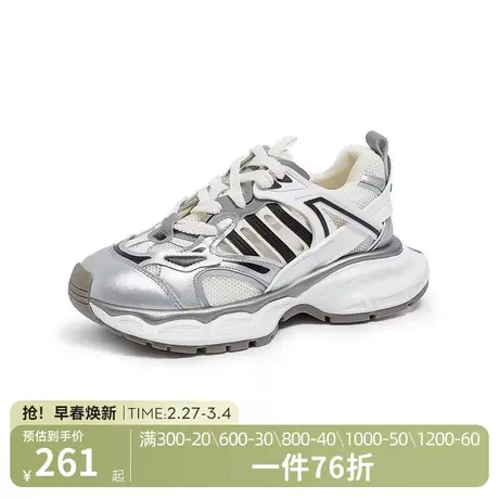 骆驼女鞋2023秋季新款透气百搭厚底老爹鞋舒适柔软时尚休闲鞋女图片