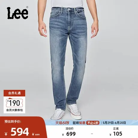 Lee25早秋新品726标准中腰直筒五袋款设计中蓝色男牛仔裤潮A08766图片