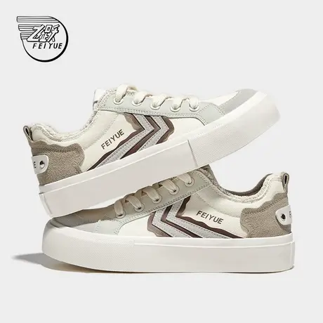 feiyue/飞跃帆布鞋男女鞋2024秋季新款时尚拼色低帮鞋百搭板鞋347商品大图