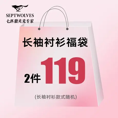 A【2件装盲盒】七匹狼男商务休闲长袖衬衫，尺码可选/款式随机商品大图