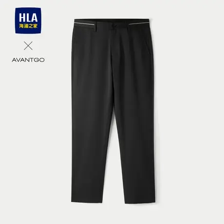 HLA/海澜之家轻商务经典系列休闲裤24春夏新款绣花修身通勤裤子男商品大图