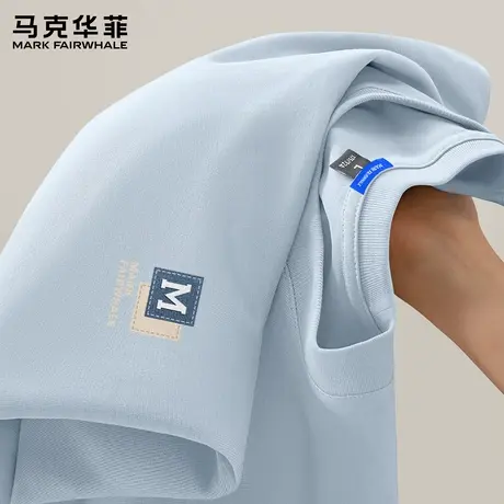 马克华菲男款长袖t恤秋季2025新款新款潮流情侣纯棉圆领打底衫薄X商品大图