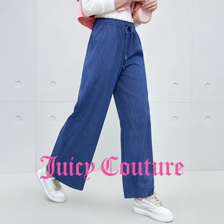 Juicy Couture橘滋休闲裤女2025年秋季新款木耳边宽松阔腿长裤图片