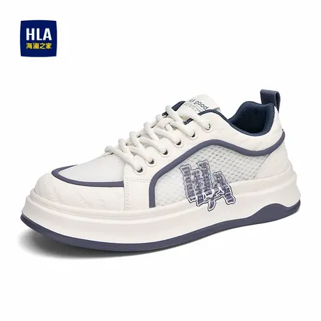 HLA/海澜之家男鞋新款透气轻质板鞋时尚厚底百搭增高休闲鞋运动鞋商品大图