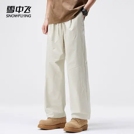 雪中飞休闲裤2025春夏新款日常宽松男士时尚简约工装运动直筒男裤商品大图