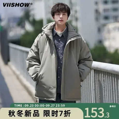 VIISHOW日系宽松户外休闲连帽保暖加厚棉服外套冬季新款男生棉袄商品大图
