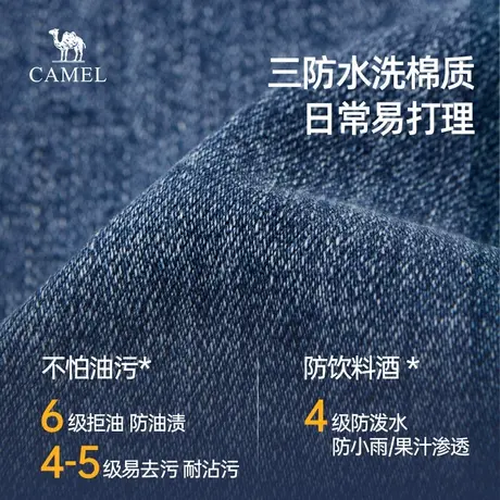 【李佳琦超级88童装上新专场】骆驼男士三防猫须弹力修身牛仔裤商品大图