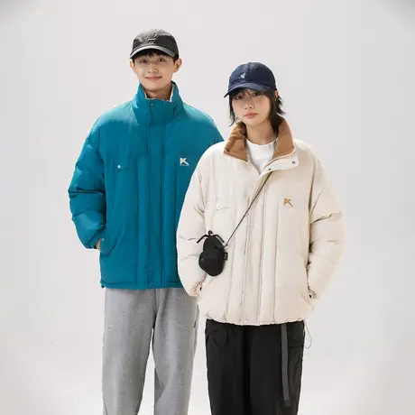 潮牌基础款棉服女冬季加厚羊羔毛外套2023年新款复古宽松情侣棉衣图片