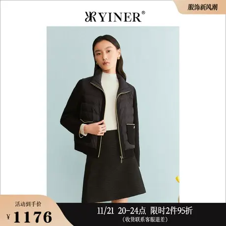 【白鹅绒】YINER音儿专选女装冬季云朵0压感保暖立领羽绒服商品大图