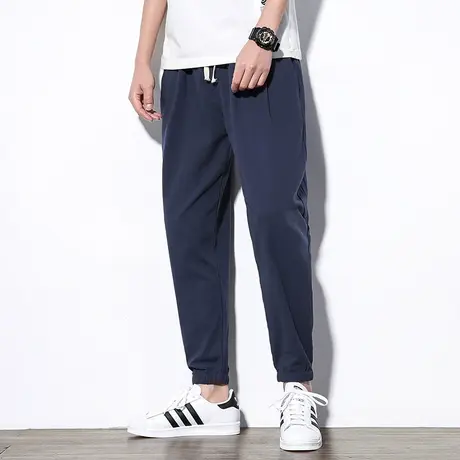 夏季亚麻裤男薄款宽松棉麻休闲裤男直筒长裤子大码运动裤中国风商品大图