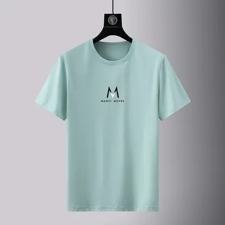 冰丝短袖T恤男潮流宽松青少年帅气男款滑料潮牌薄款夏装半袖衣服商品大图