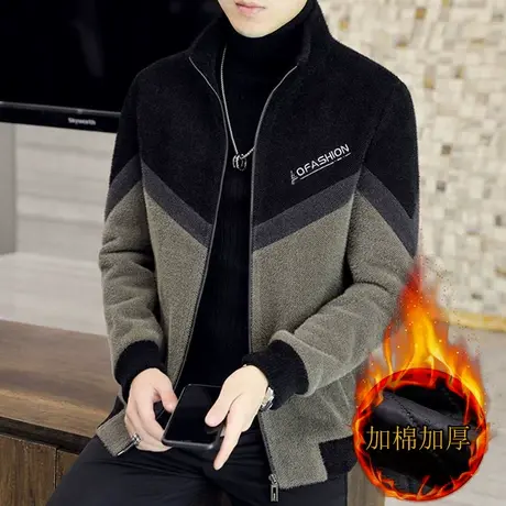 男士毛呢大衣2023秋冬季新款呢子外套休闲男装加棉加厚夹克风衣潮商品大图