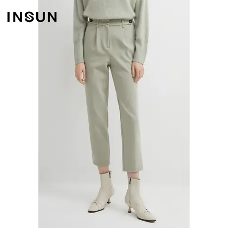 INSUN恩裳冬季都市直筒垂感西裤图片