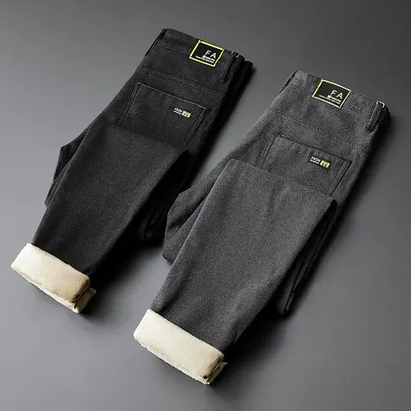 冬季男裤子2023年新款潮秋冬装男士休闲裤加绒加厚加棉裤保暖外穿商品大图