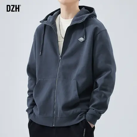 男士开衫卫衣外套男秋季潮高级感男装2024新款休闲连帽夹克衫上衣商品大图