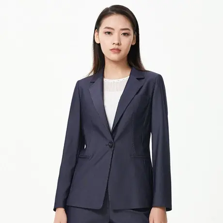 朗姿 秋季简约风一粒扣女式西装朗姿集团商场同款新款西装图片