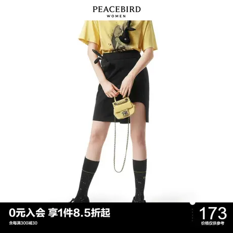 太平鸟气质流行春秋年新款不规则半裙A3GEC1605图片