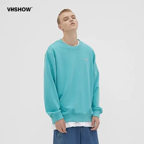 VIISHOW卫衣男士春秋季2021新款ins潮牌宽松圆领长袖T恤情侣装商品大图