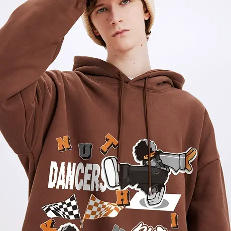 Nuthink欧美潮流vibe连帽卫衣男潮春季中性风潮牌ins高街宽松外套图片