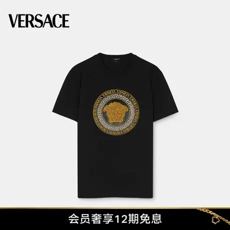 【季末优惠】VERSACE/范思哲 男士水晶Medusa T恤图片
