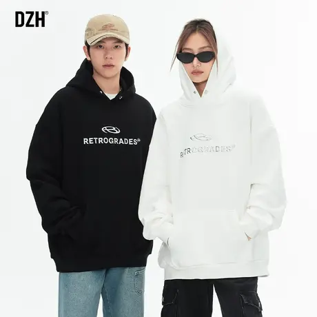 潮牌情侣卫衣男连帽春季男士上衣2024年新款衣服嘻哈宽松外套帽衫商品大图