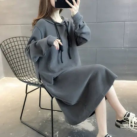 卫衣服2023年新款女装秋冬季上衣秋款秋装宽松女士外套中长款爆款图片