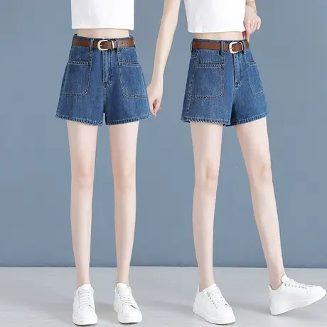 工装牛仔短裤女2023夏季时尚休闲裤韩版薄款外穿直筒阔腿热裤百搭图片