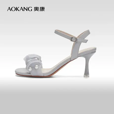 【门店发货】奥康女鞋夏季气质女士时装凉鞋露趾舒适优雅气质珍珠图片