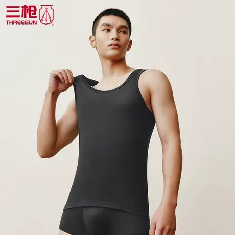 三枪莫代尔背心男夏季抗菌打底白色黑色汗衫木代尔密棉男士30915图片