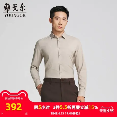 【商场同款】雅戈尔男士长袖衬衫春秋新款官方商务休闲长袖衬衫男商品大图