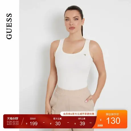GUESS女士纯色百搭简约修身款工字背心-V4YP06K8RT2商品大图