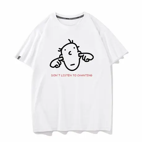 不听唠叨叨叨磨叽别嘟嘟趣味文字休闲短袖T恤男情侣装个性衣服商品大图