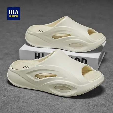 HLA/海澜之家夏天超火一字拖鞋男时尚简约休闲凉鞋踩屎感不累脚商品大图