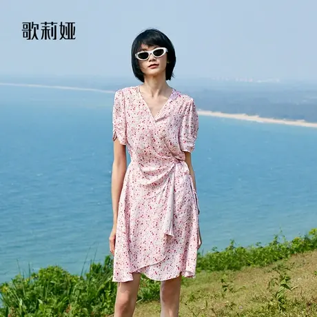 歌莉娅法式连衣裙碎花夏装女茶歇裙子小个子1B3R4K07C商品大图