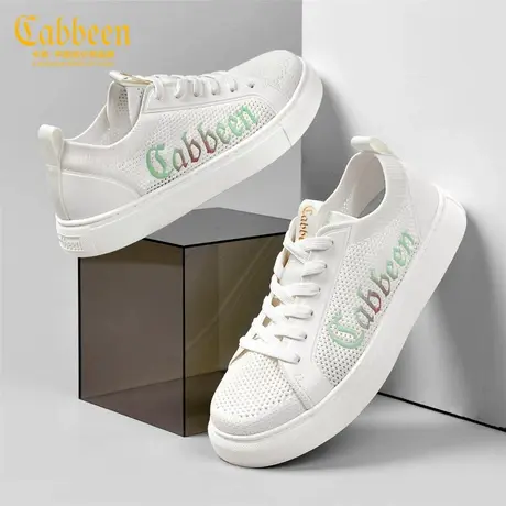 Cabbeen/卡宾板鞋男款新款夏季低帮男鞋小白鞋厚底休闲鞋潮牌鞋子商品大图