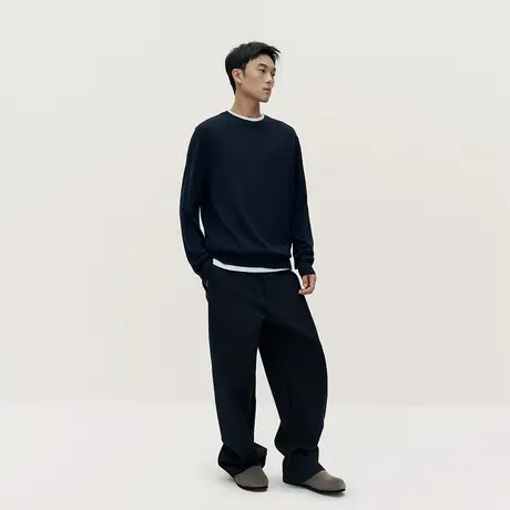 TRENDIANO天丝棉长裤男士阔腿休闲裤1SM1060060商品大图