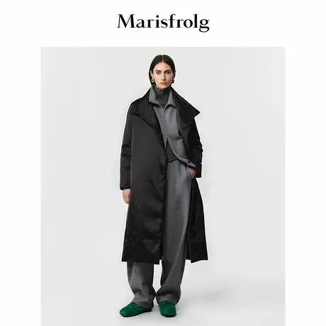 【90白鹅绒】Marisfrolg玛丝菲尔2025冬新款中长款羽绒外套羽绒服商品大图