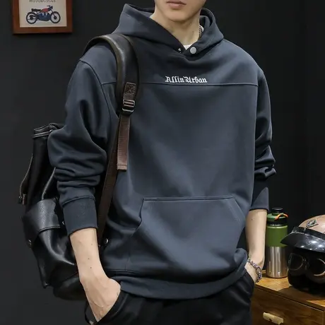 重磅连帽卫衣男2023新款潮牌秋冬款男士长袖外套秋季男款衣服大码商品大图