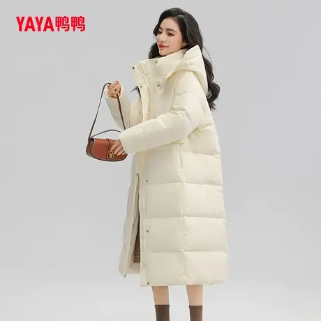 【双十一预售】鸭鸭羽绒服女2023年秋冬新品长款加厚连帽外套Y商品大图