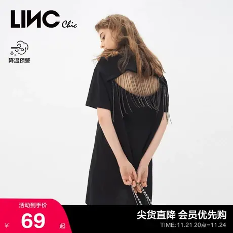 【连衣裙合集】LINCCHIC金羽杰连衣裙中长款连衣裙女夏S212DR327图片