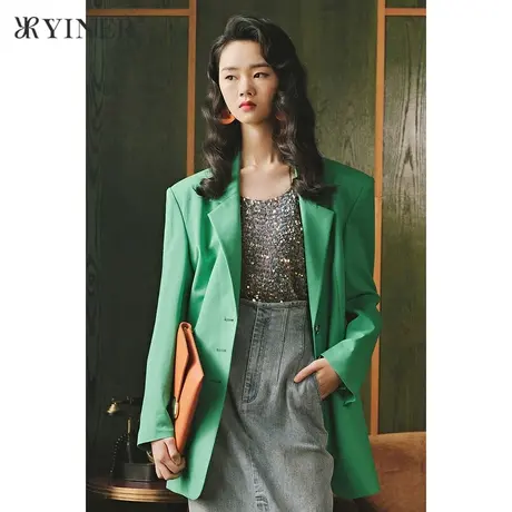 【1996系列】音儿女装冬季新款气质西装领短外套商品大图