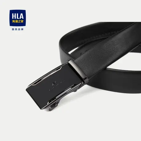 HLA/海澜之家自动扣皮带2023新款商务绅士通勤合金扣头腰带男商品大图