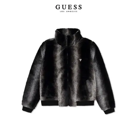 GUESS保暖仿羊羔绒女士短款外套-RM4W7854商品大图