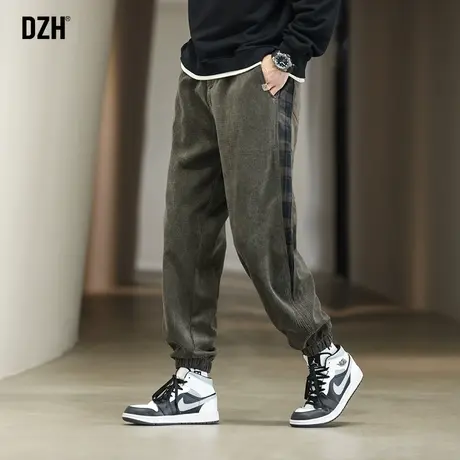 男士华夫格裤子男宽松休闲裤潮牌百搭束脚裤2024新款男裤秋季长裤商品大图